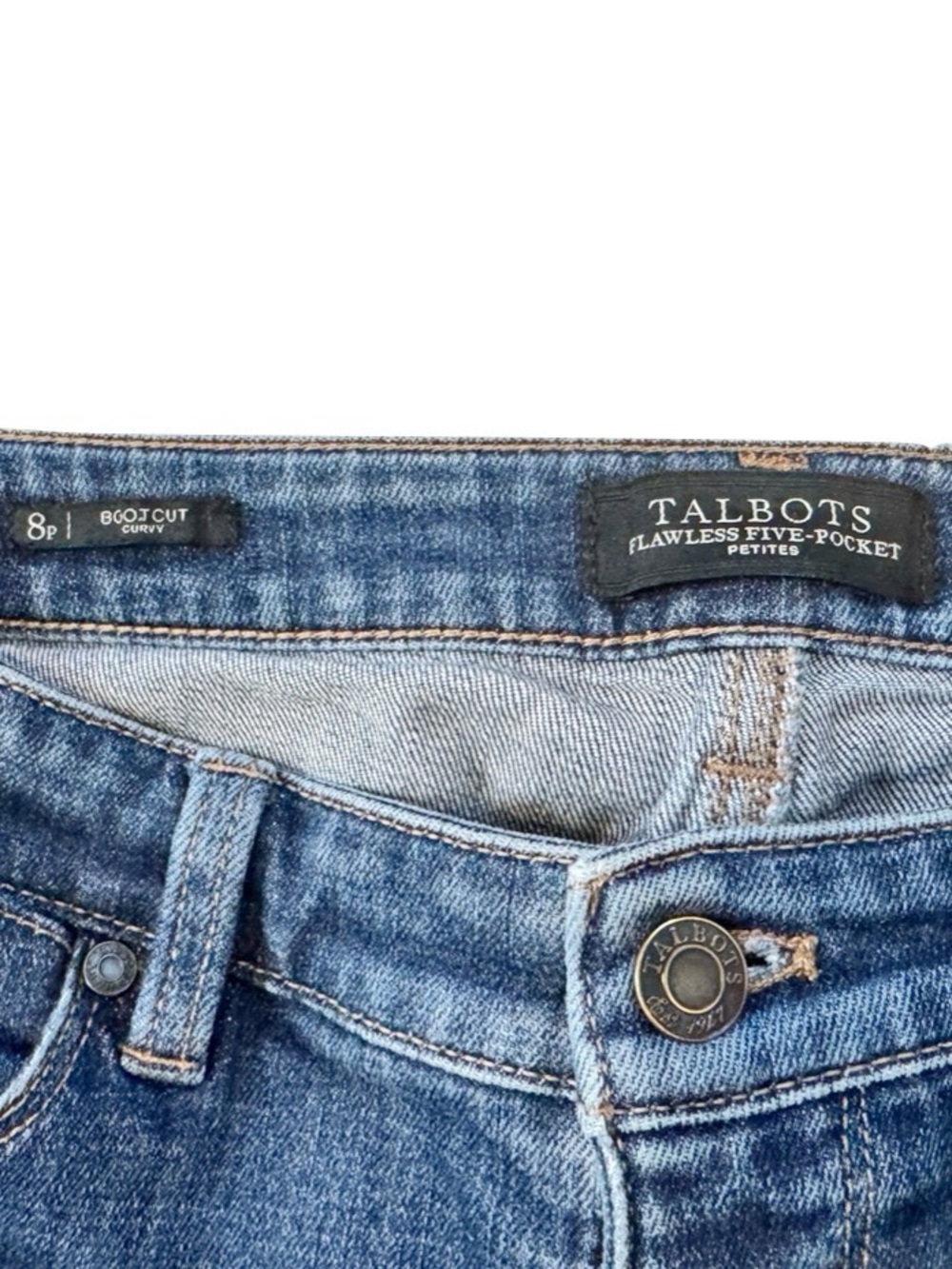 Talbots Flawless Five Pocket Jeans Bootcut Curvy Style 8P - Picture 4 of 6